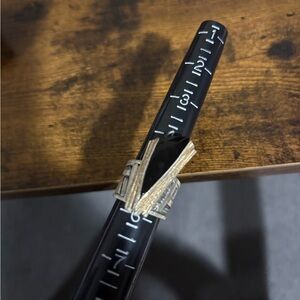 Sterling Silver with Black Amethyst Women’s  Ring. Size 6